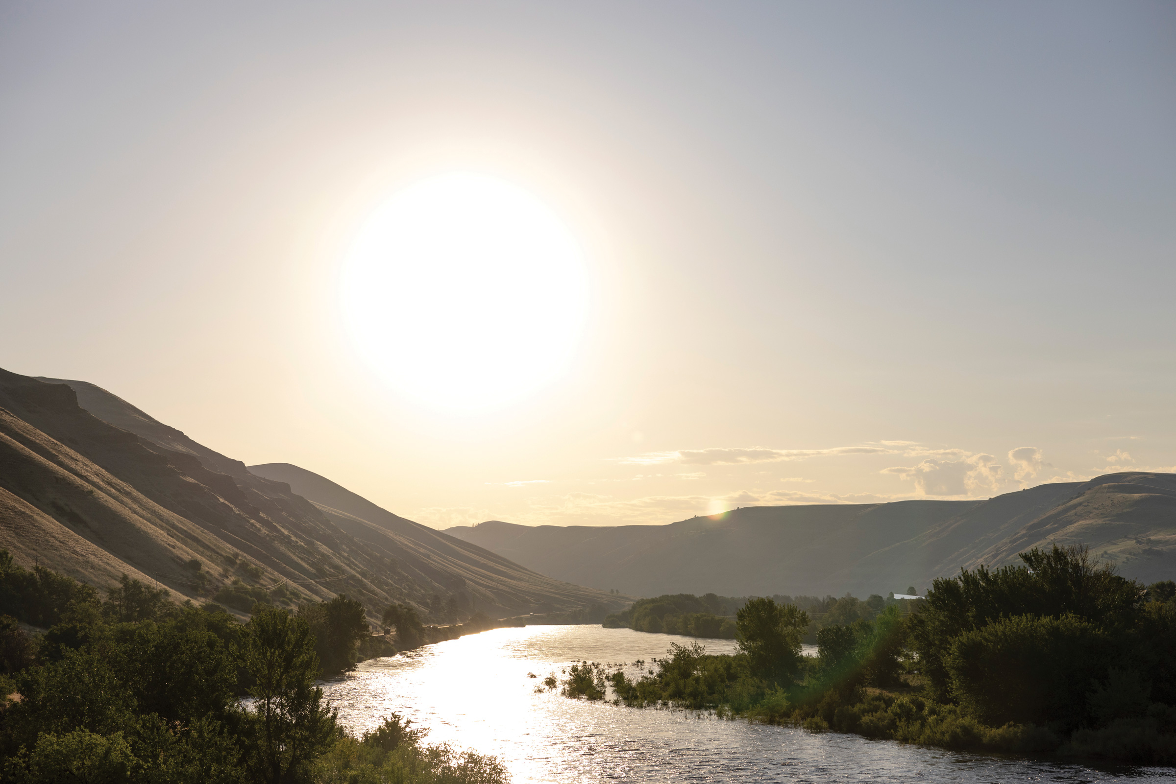 The Clearwater River, the largest tributary to the Snake River, near Lapwai.