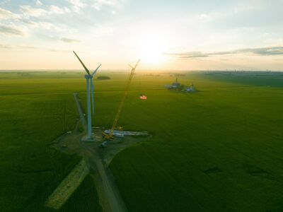 Watch an Indiana wind farm get repowered