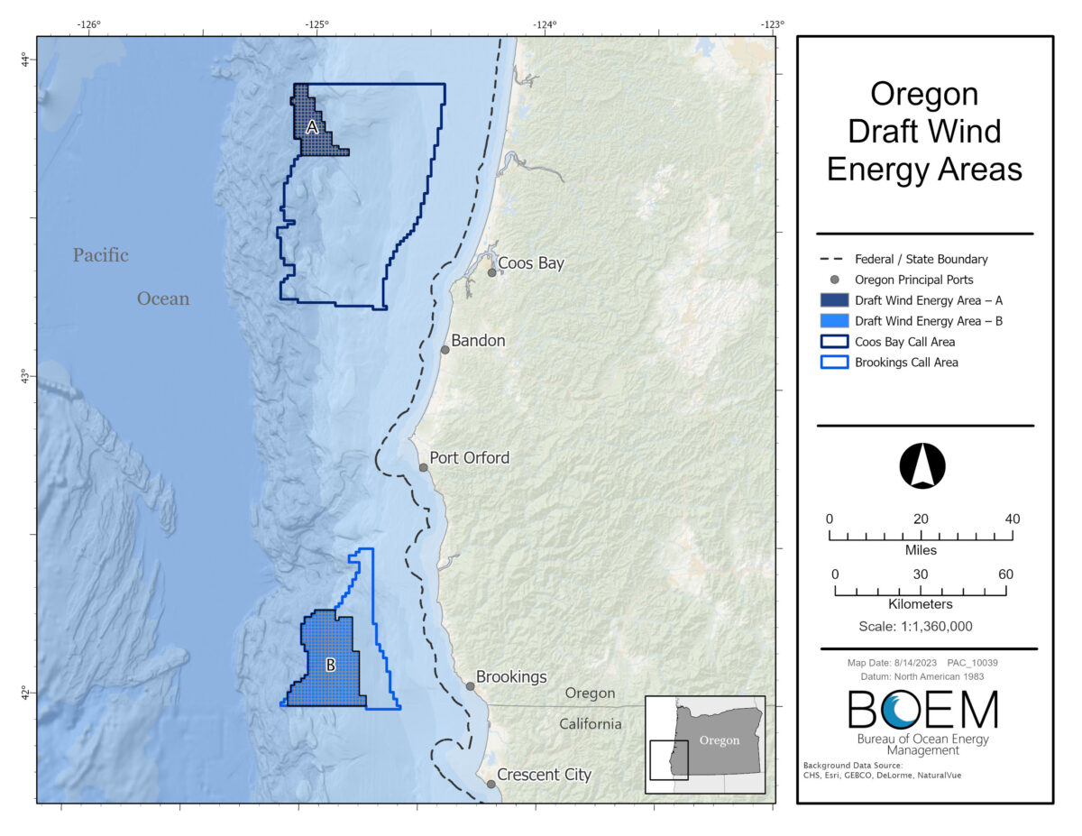 BOEM opens public review on draft wind energy areas offshore Oregon